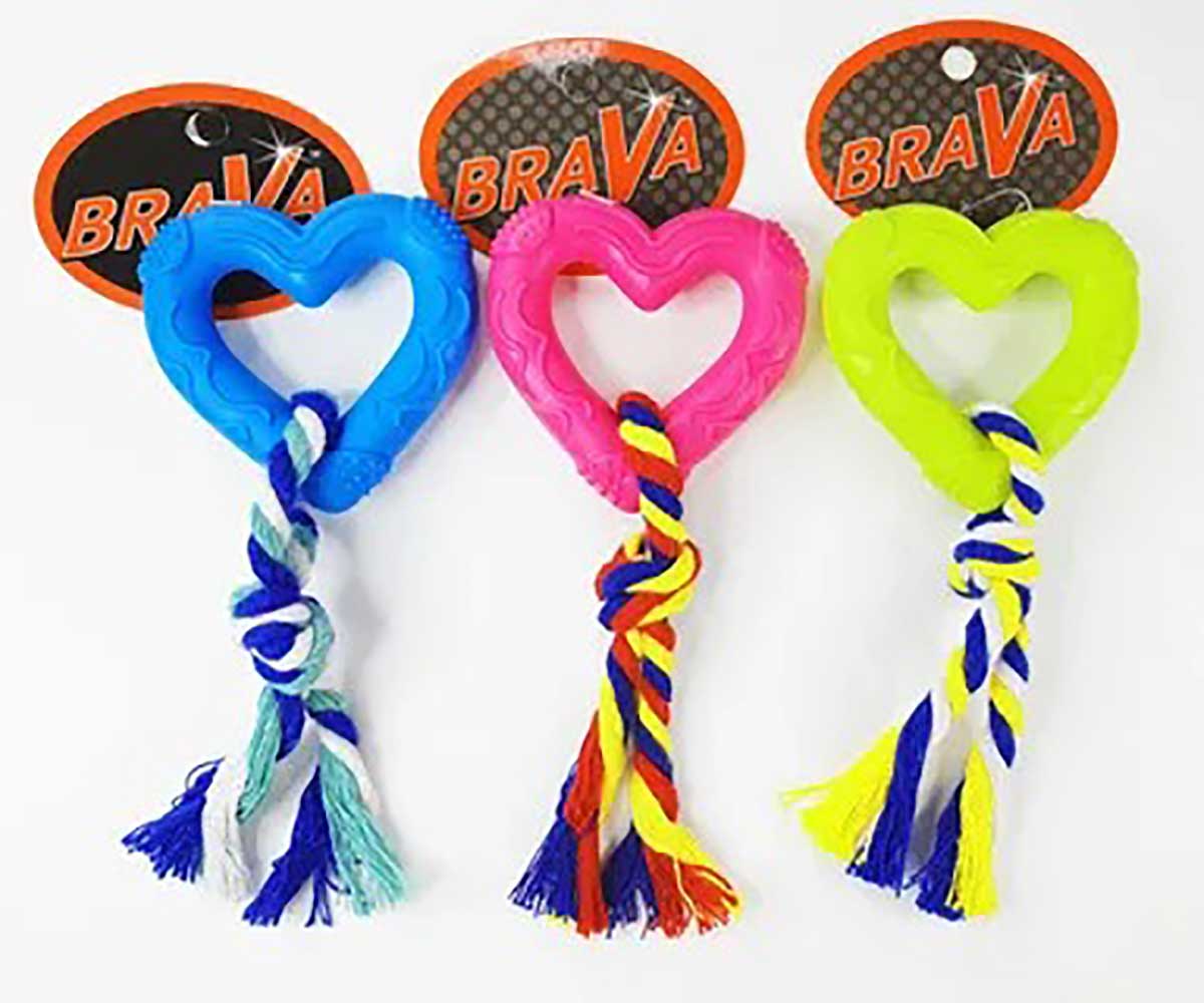 Игрушка Для Собак BraVa (Брава) Сердечко с Канатом 7см 3443975