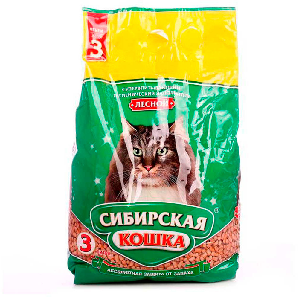 Наполнитель Для Кошачьего Туалета Сибирская Кошка Лесной 3л (1*4)