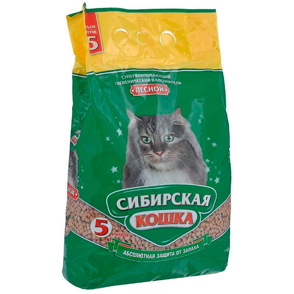Наполнитель Для Кошачьего Туалета Сибирская Кошка Лесной 5л (1*4)