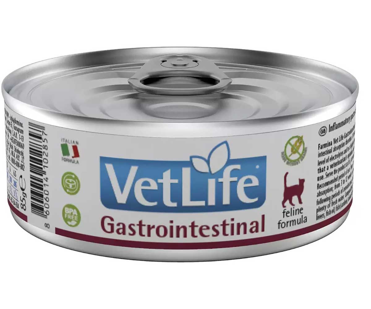 Лечебные Консервы Для Кошек Farmina (Фармина) При Заболевании ЖКТ Vet Life Gastrointestinal 85г