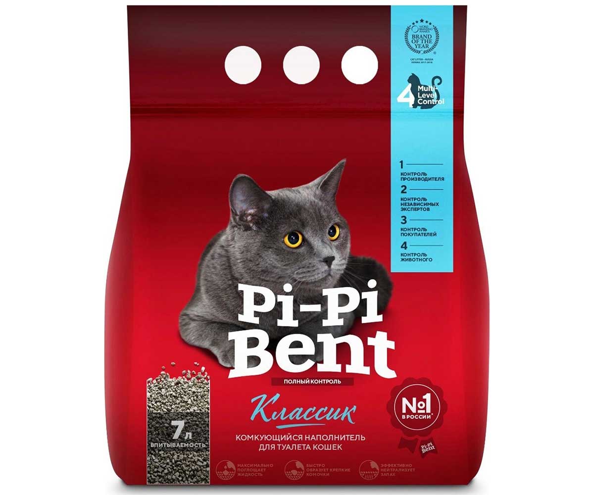 Наполнитель Для Кошачьего Туалета Pi-Pi-Bent Классик 3кг (1*6)