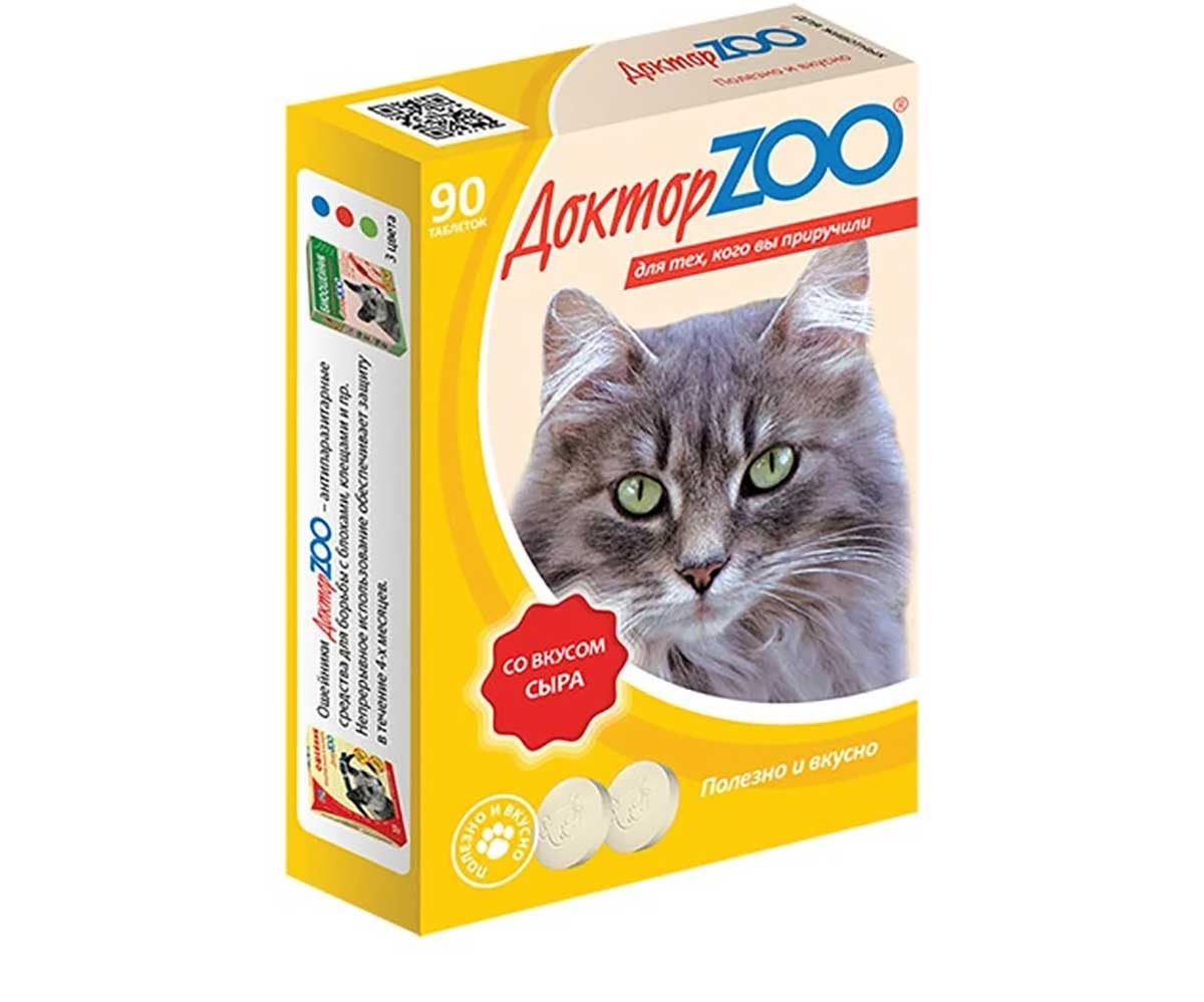 Доктор Zoo (Доктор Зоо) Мультивитаминное Лакомство Для Кошек  Сыр 90таб