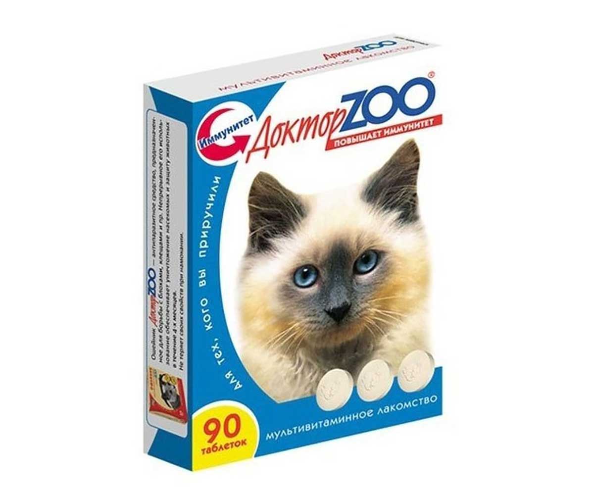Доктор Zoo (Доктор Зоо) Мультивитаминное Лакомство Для Кошек Здоровая Кошка Водоросли 90таб