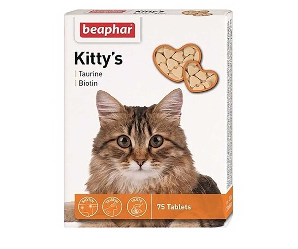 Beaphar (Беафар) Kitty’s + Taurine and Biotin Биотин и Таурин Кормовая Добавка Для Кошек 750шт 12597