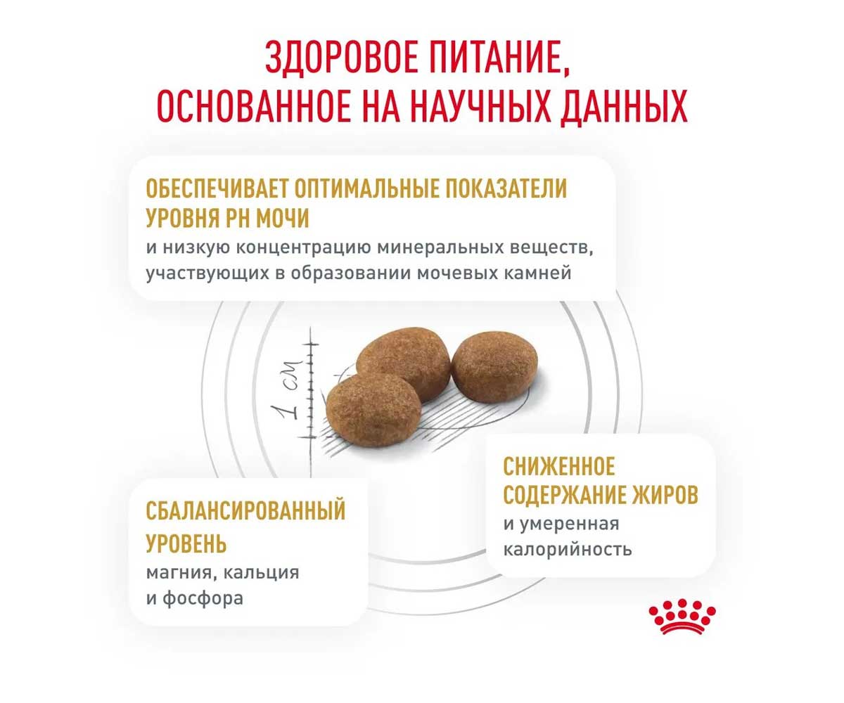 Лечебный Сухой Корм Royal Canin (Роял Канин) Для Кошек При Мочекаменной Болезни (МКБ) с Умеренным Содержанием Энергии Urinary S/O Felin MODERATE CALORIE 1,5кг