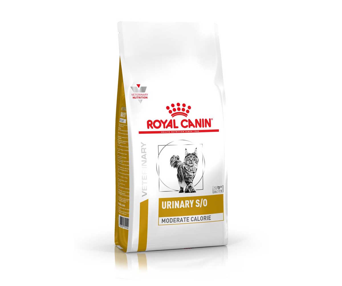 Лечебный Сухой Корм Royal Canin (Роял Канин) Для Кошек При Мочекаменной Болезни (МКБ) с Умеренным Содержанием Энергии Urinary S/O Felin MODERATE CALORIE 1,5кг