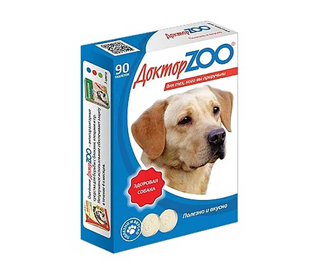 Доктор Zoo (Доктор Зоо) Мультивитаминное Лакомство Для Собак Здоровая Собака Водоросли 90таб
