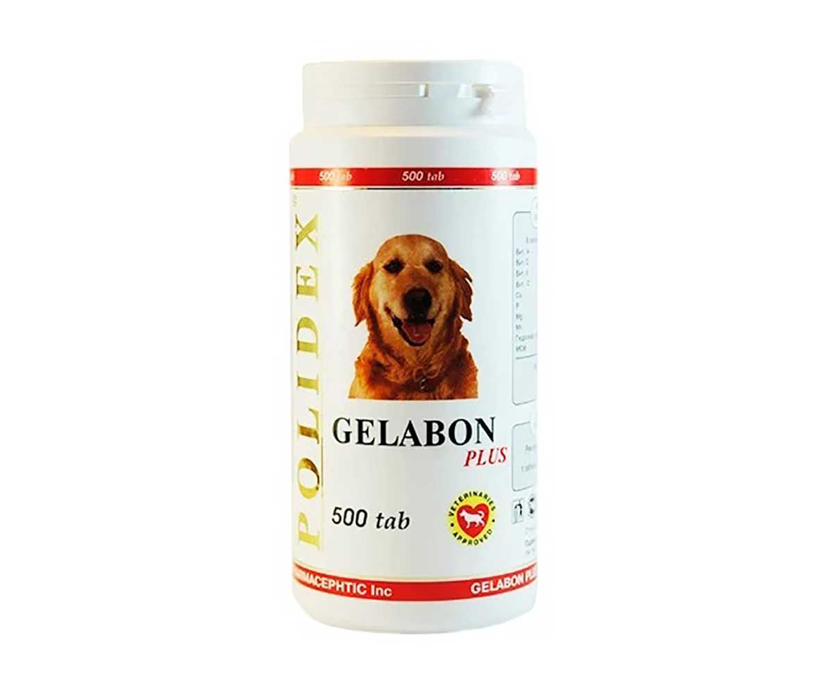 Polidex (Полидэкс) Гелабон Плюс Gelabon Plus Витаминно-минеральный Комплекс Для Собак Для Профилактики И Лечения Заболеваний Суставов, Костей, Хрящевой И Соединительной Тканей 500шт (1т-5кг)