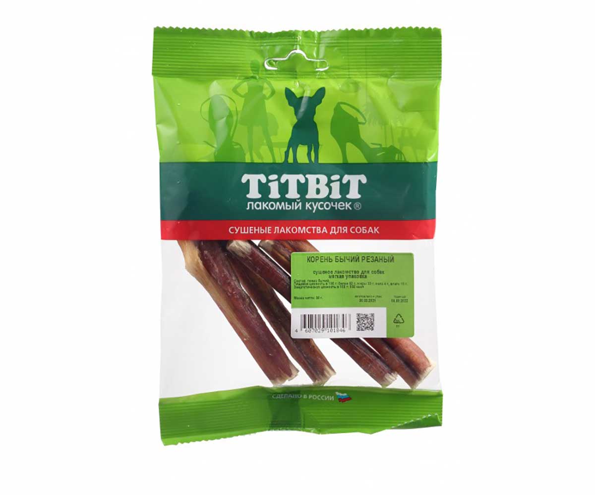 Лакомство Для Собак TiTBit (Титбит) Корень Бычий Резаный 50г 1846