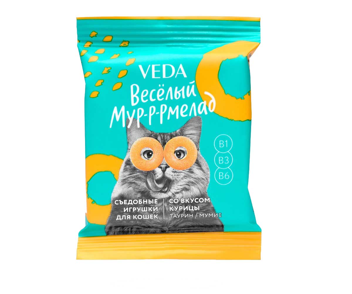 Лакомство Для Кошек Весёлый Мур-Р-Рмелад Курица 6г