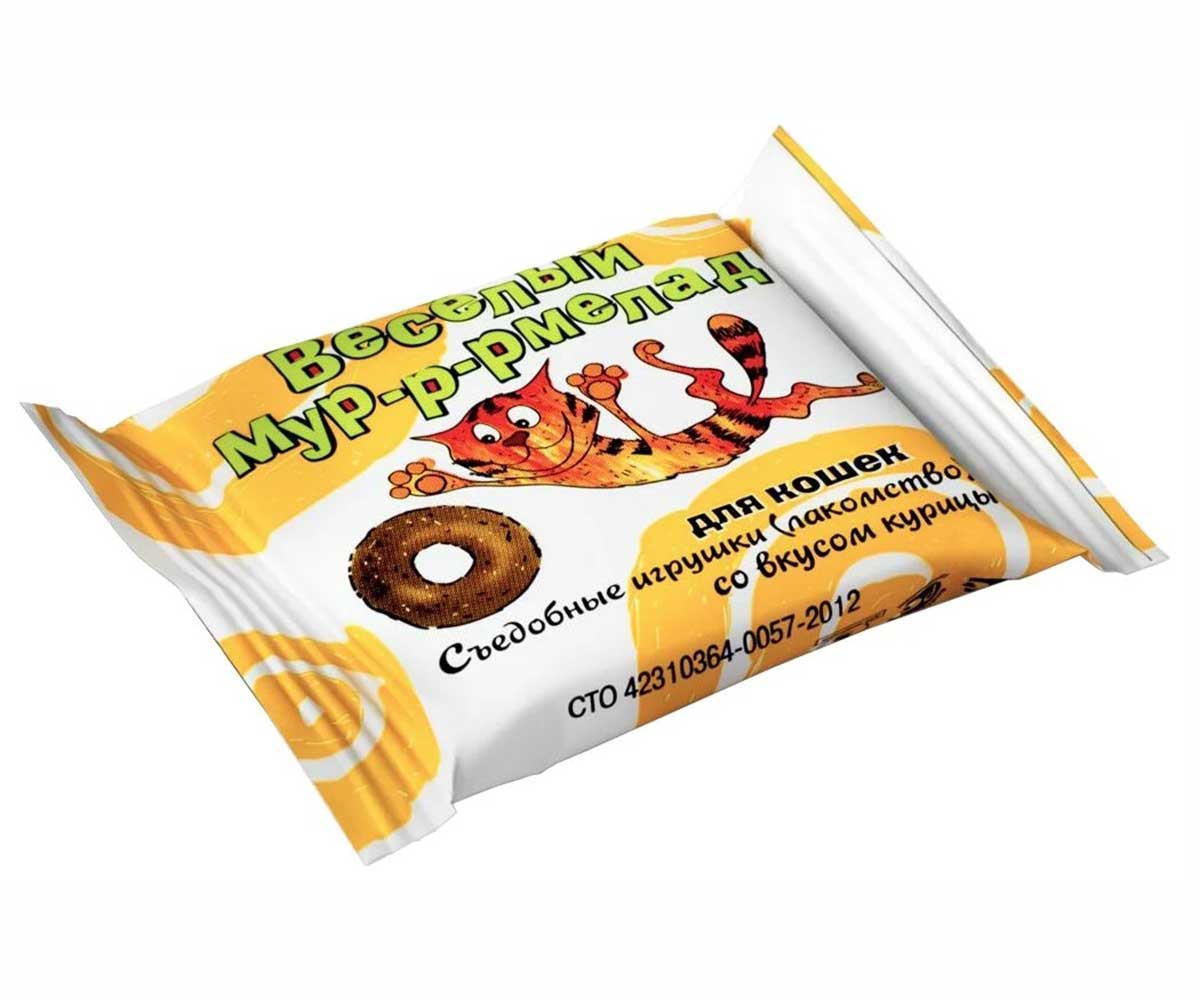 Лакомство Для Кошек Весёлый Мур-Р-Рмелад Курица 6г