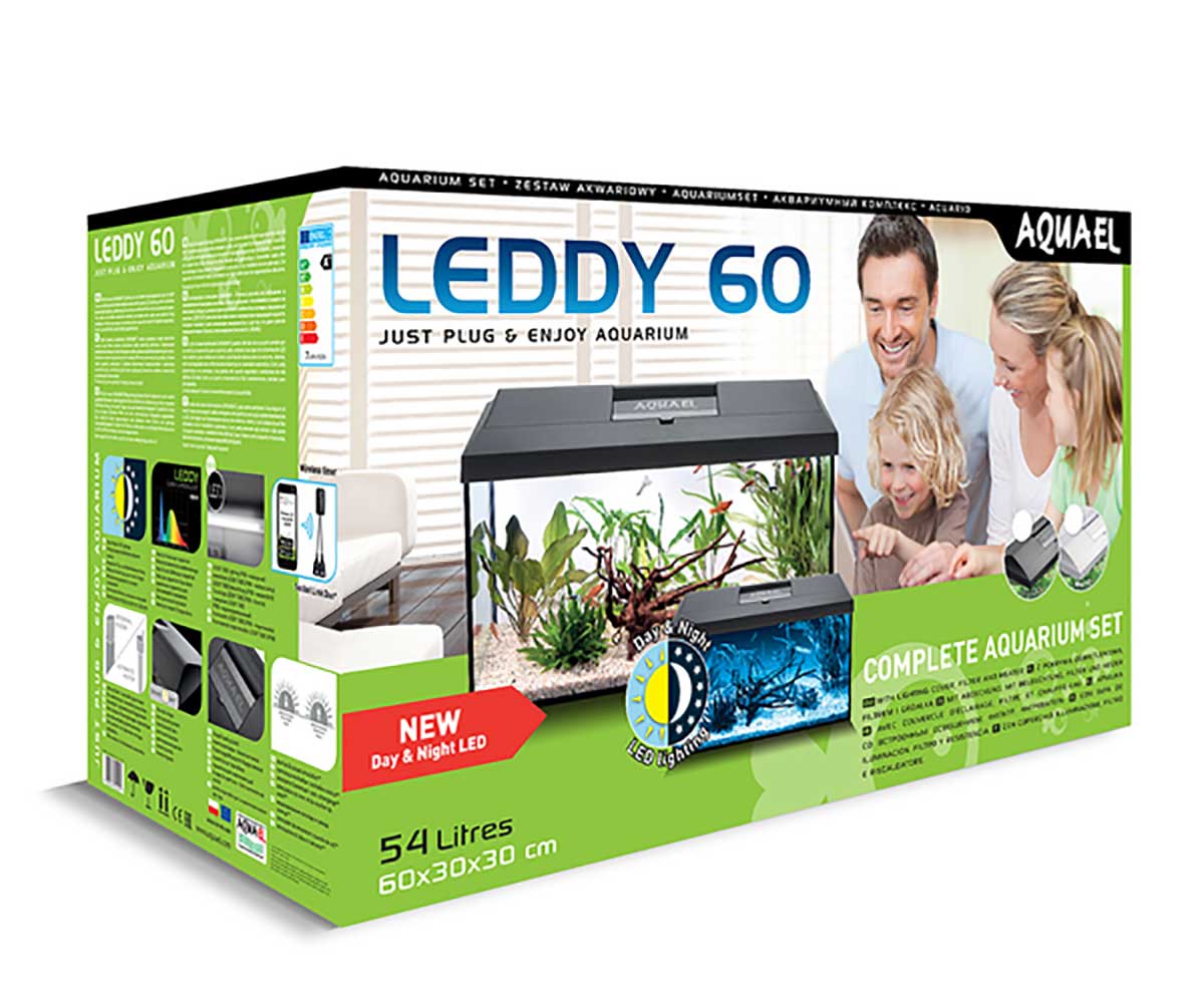 Аквариум Aquael (Акваэль) Leddy Set Plus D&N 60 54л Черный 60*30*30см 122743