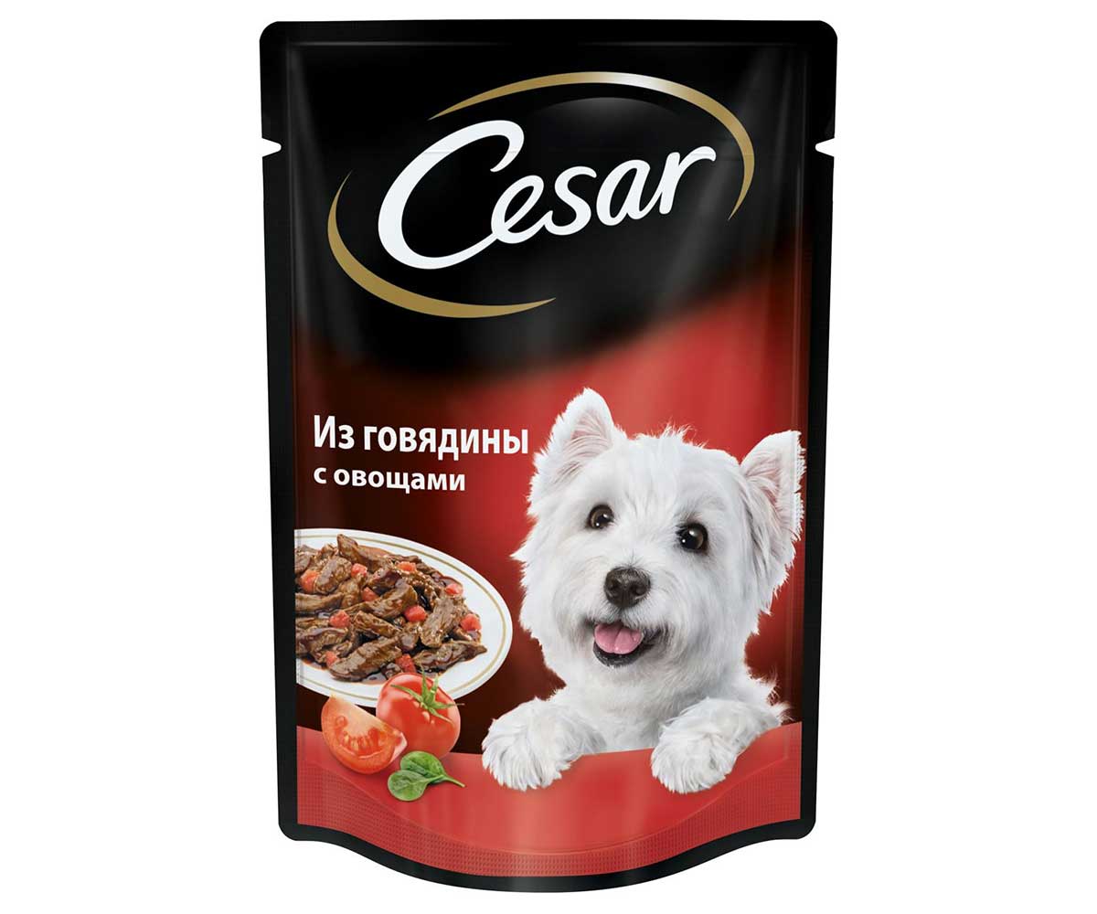 Влажный Корм Cesar (Цезарь) Для Собак Говядина и Овощи 85г (1*28)