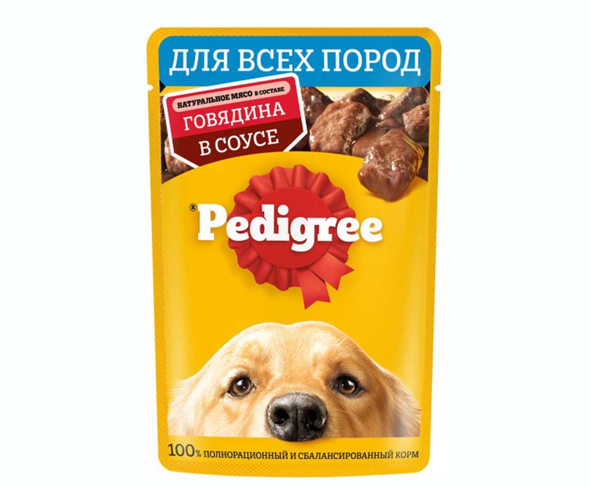 Влажный Корм Pedigree (Педигри) Для Собак Говядина в Соусе 85г (1*28)