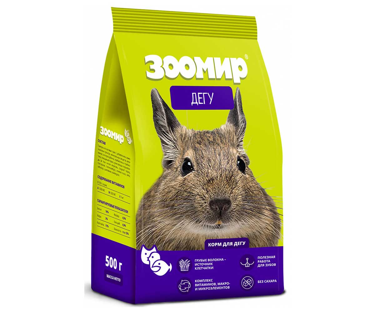 Корм Для Дегу Зоомир 500г (1*12) 621