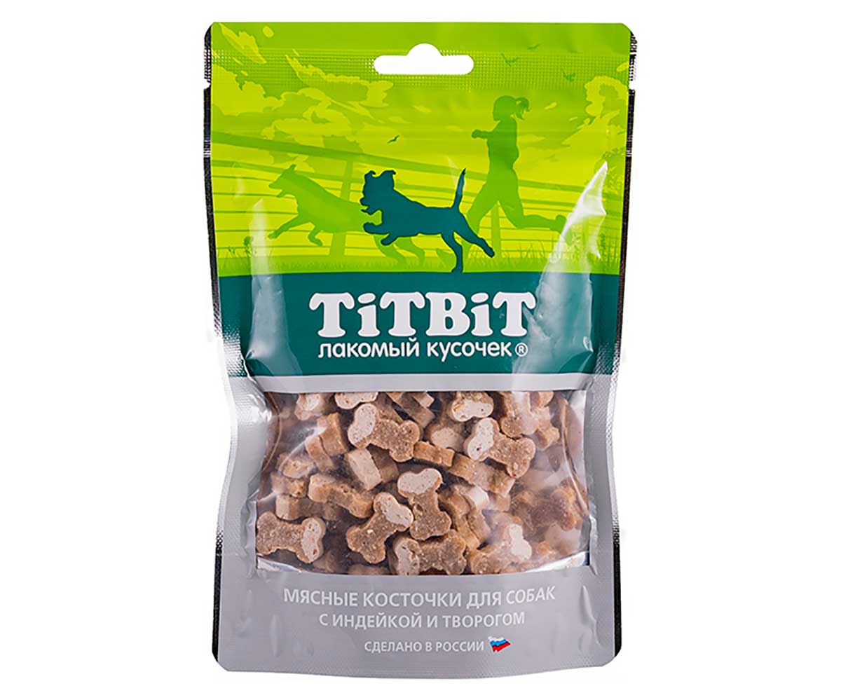 Лакомство Для Собак TiTBiT (Титбит) Косточки Индейка и Творог 012901