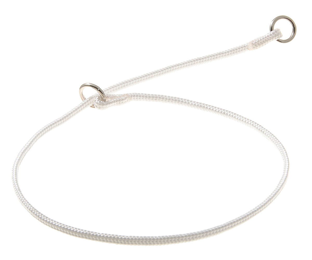 Ошейник-Удавка V.I.Pet 76-2243 6мм*65см С 2-Кольцами Круглый Белый Petline (Пет Лайн)