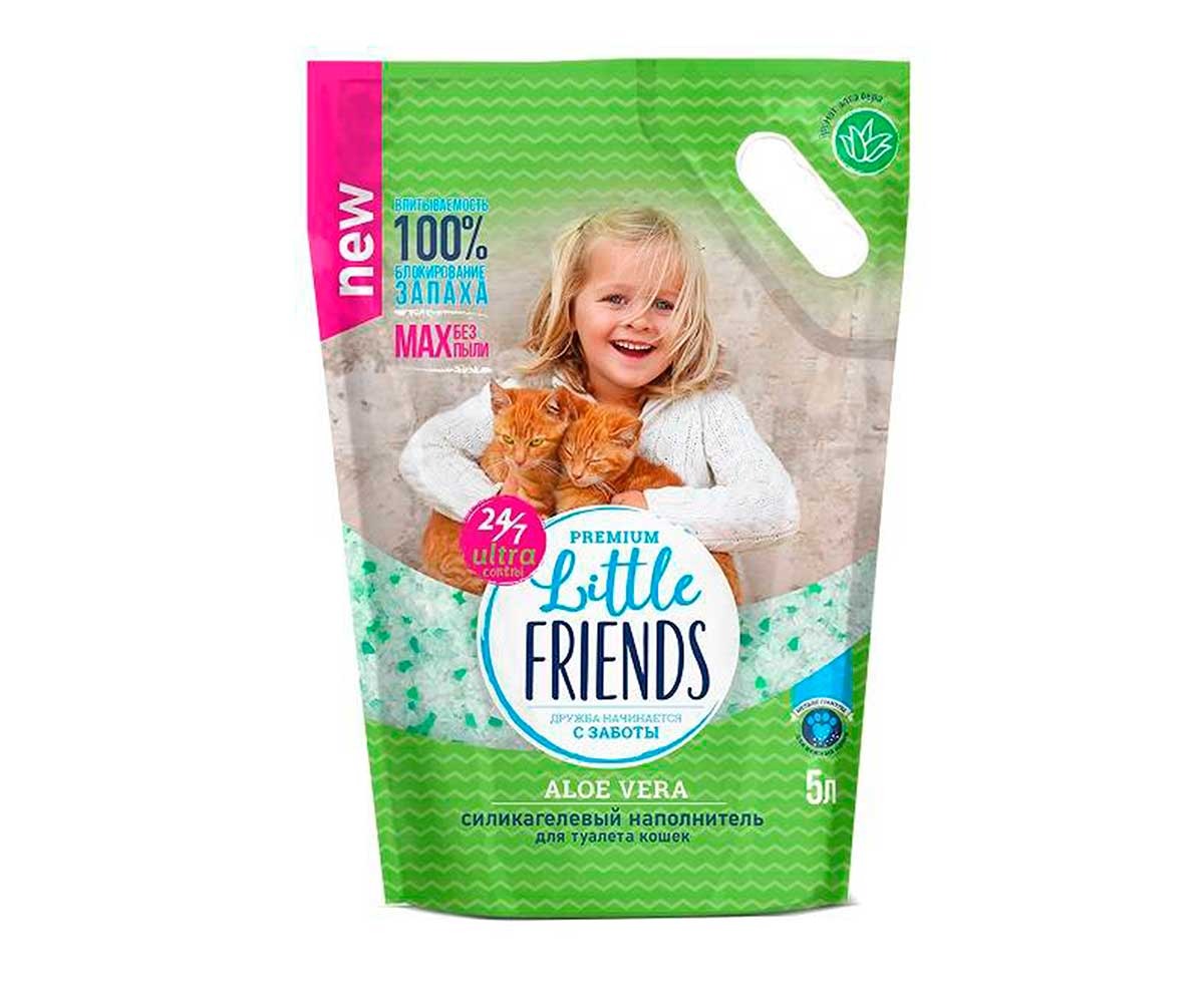Наполнитель Силикагель Little Friends (Литтл Френдс) Aloe Vera 5л П/М Пакет(1*6)