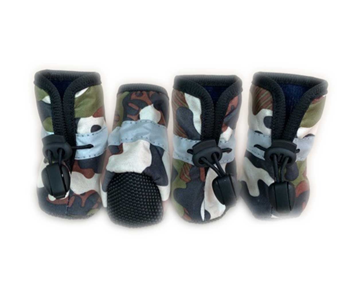 Сапожки Для Собак Миниатюрных Пород Милитари Спорт 2 Коричневый/Хаки Pet Fashion (Пет Фешн)