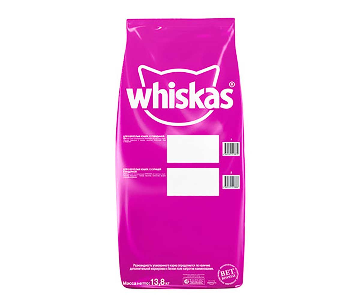 Сухой Корм Whiskas (Вискас) Для Кошек Подушечки с Паштетом Говядина 13,8кг (1*1)