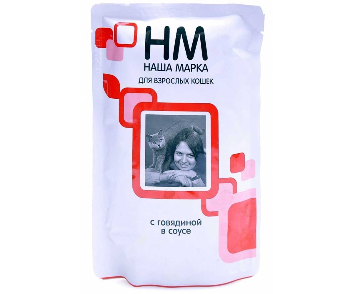 Влажный Корм Наша Марка (НМ) Для Кошек Говядина в Соусе 85г (1*26) 89658