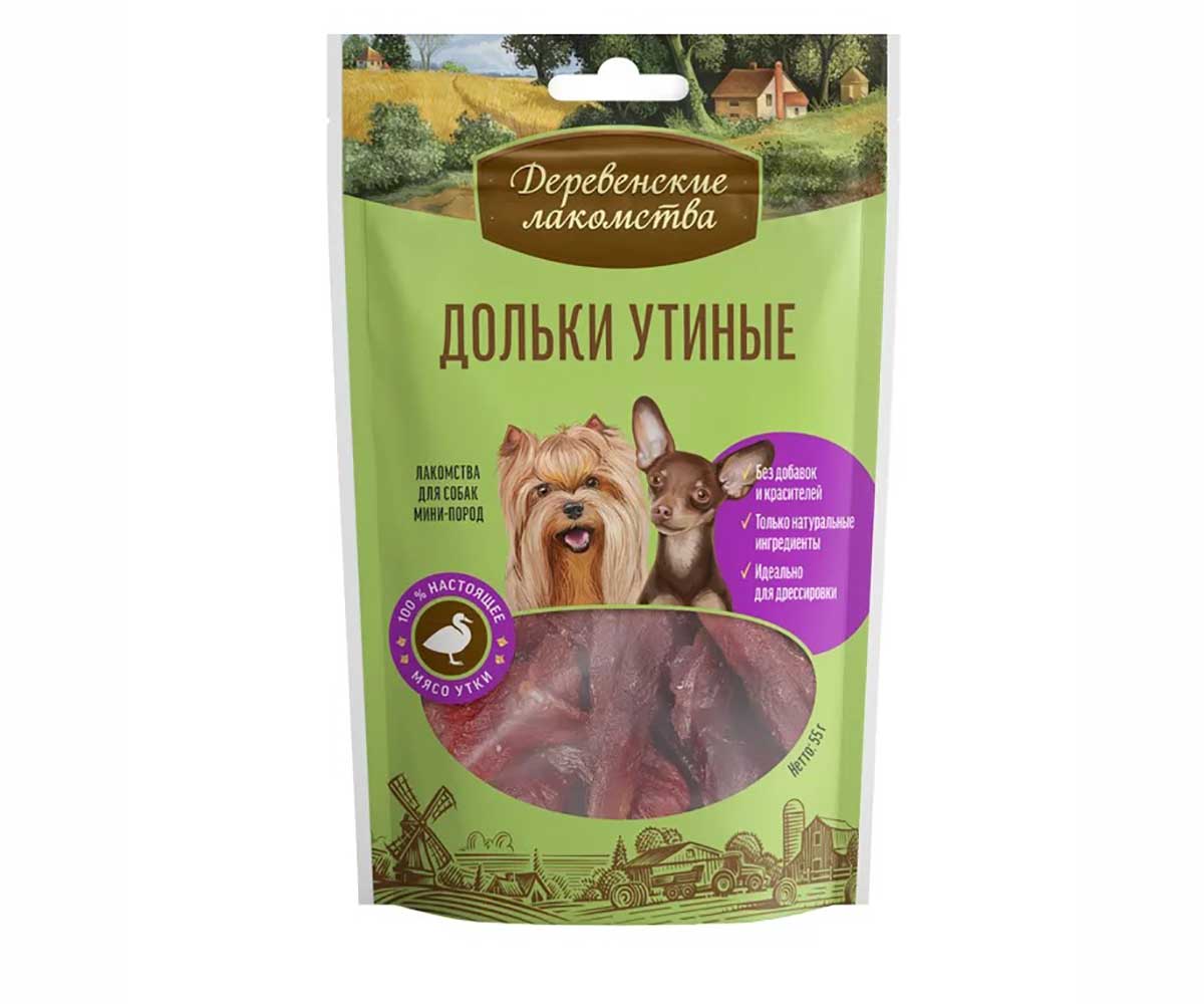 Лакомства Для Собак Деревенские Лакомства Дольки Утиные 55г 79711533