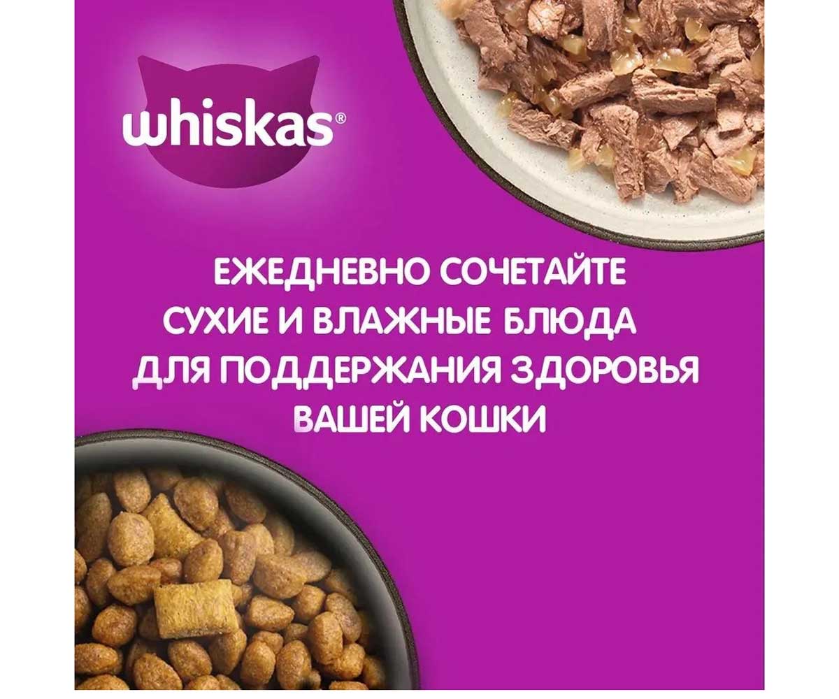 Сухой Корм Whiskas (Вискас) Для Кошек Подушечки Лосось Паштет Аппетитный Обед 350г (1*9)