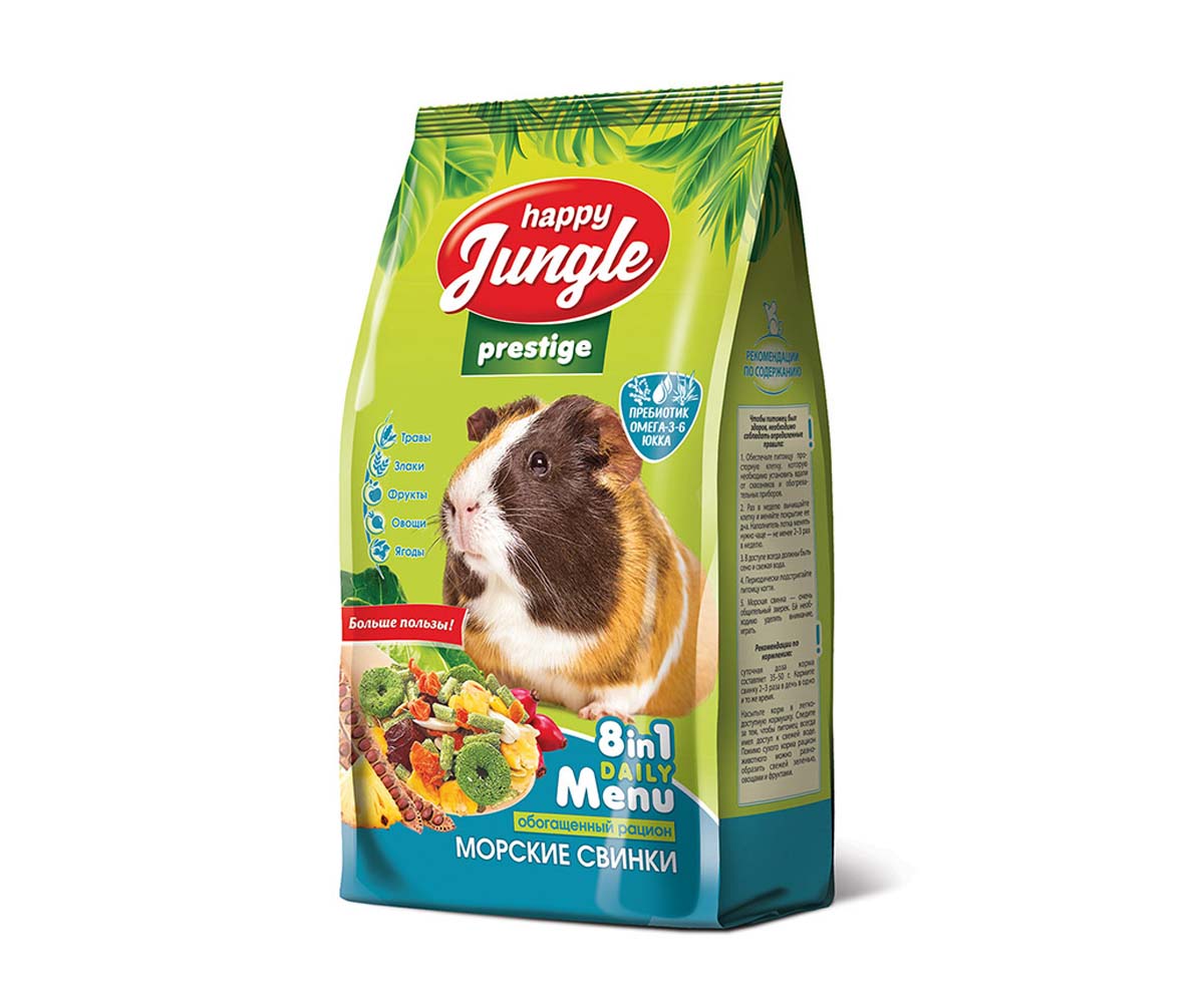 Корм Для Морских Свинок Happy Jungle (Хэппи Джангл) Prestige 500г J403