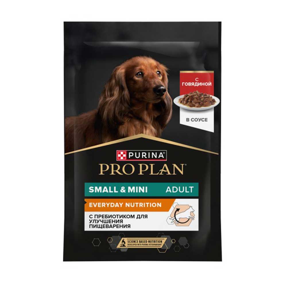 Влажный Корм ProPlan (ПроПлан) Для Собак Мелких Пород Говядина в Соусе Adult Beef 85г (1*24)