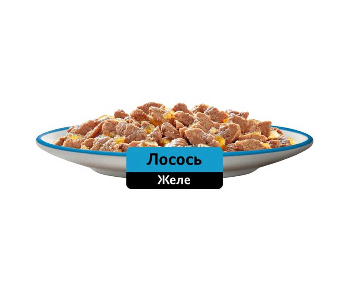 Влажный Корм Whiskas (Вискас) Для Кошек Лосось в Желе 75г (1*28)