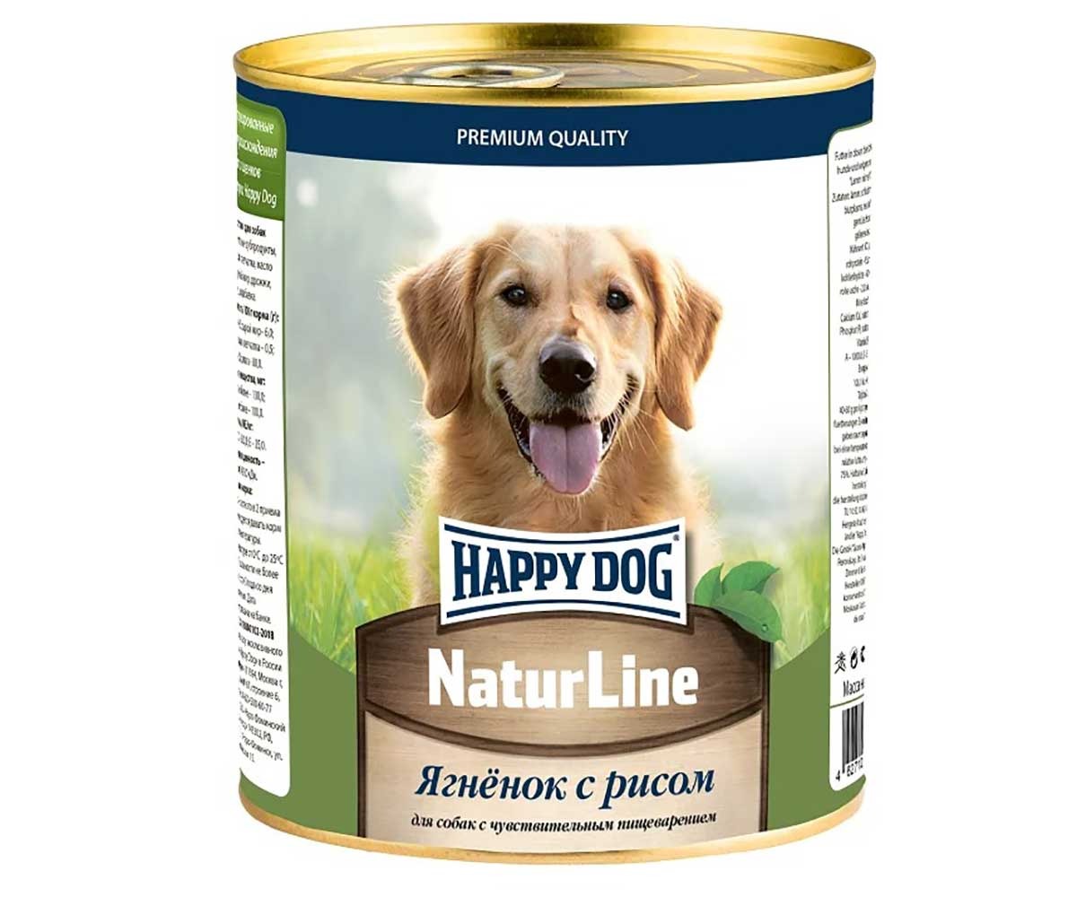 Консервы Для Собак Happy Dog (Хэппи Дог) Ягненок и Рис Natur Line 970г 72235