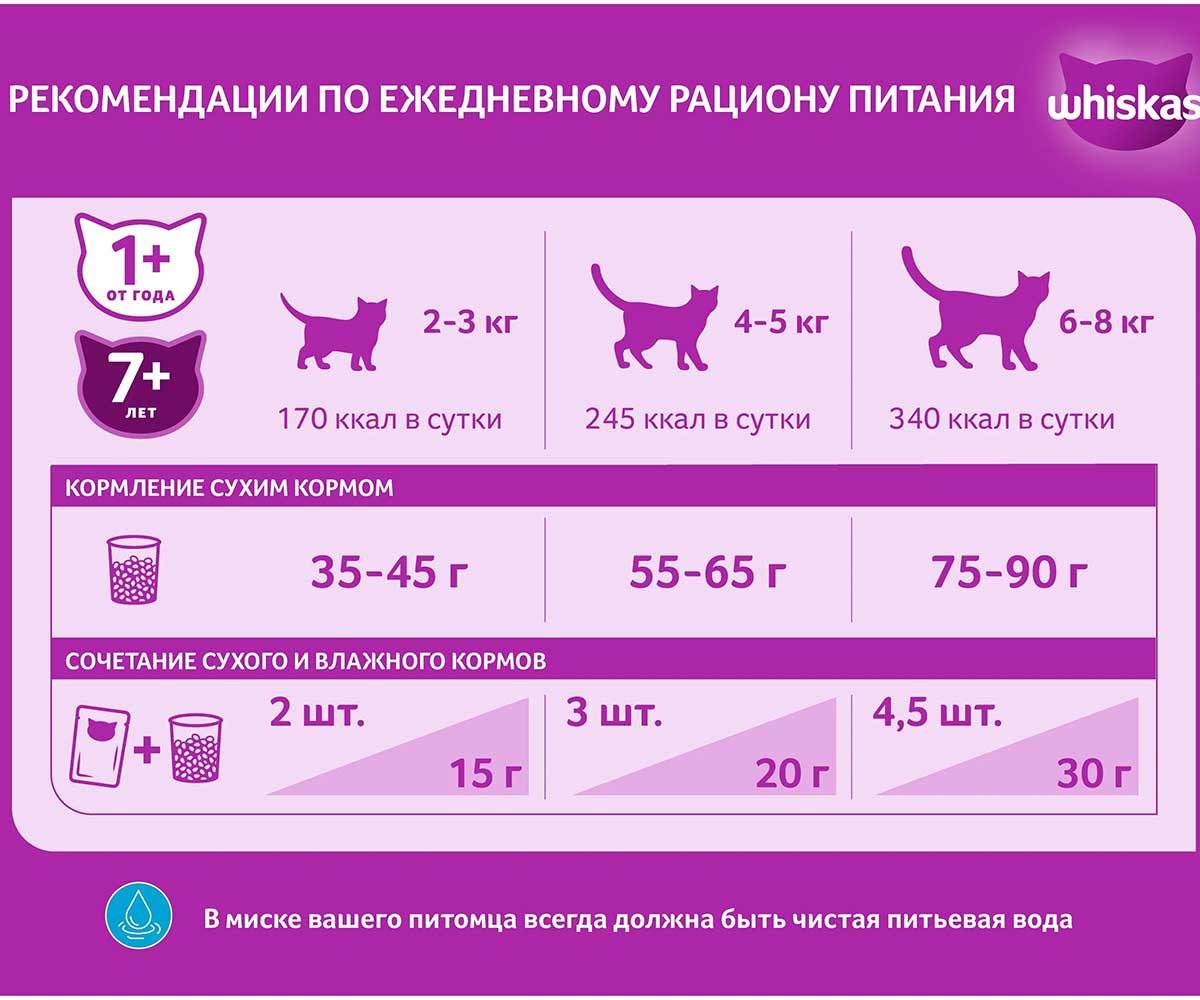 Сухой Корм Whiskas (Вискас) Для Кошек Говядина Подушечки с Паштетом Аппетитный Обед 5кг (1*1)