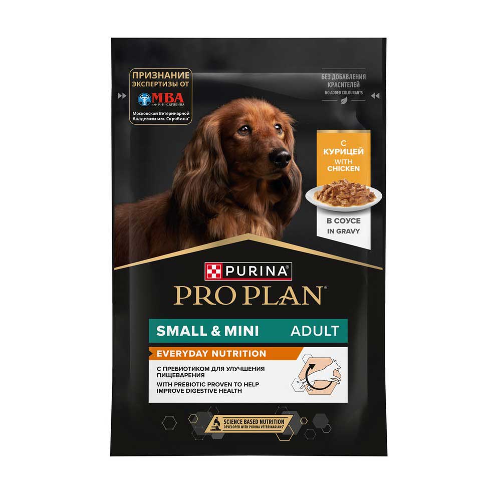 Влажный Корм ProPlan (ПроПлан) Для Собак Мелких Пород Курица в Соусе Adult Chicken 85г (1*24)