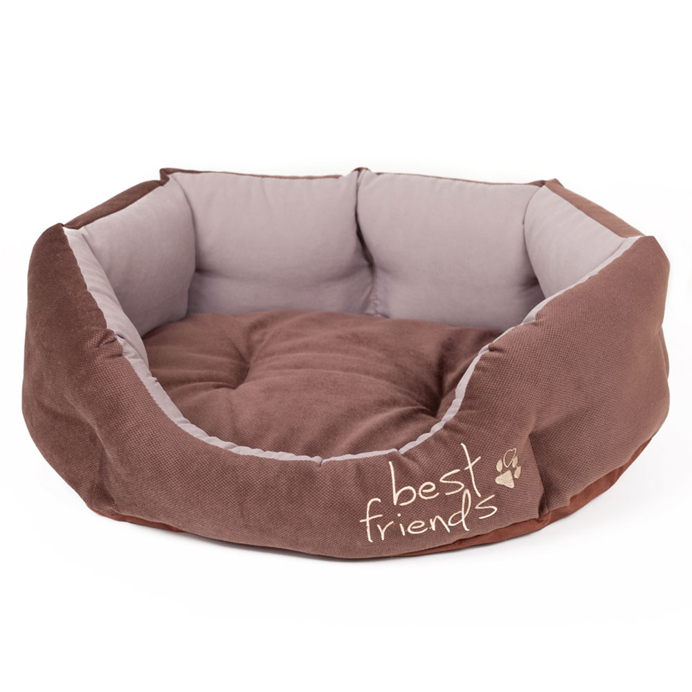 Лежак Для Собак Мелких Пород и Кошек Манчестер Best Friends №2 56*50*17см М-542 Бежевый Зоофортуна New