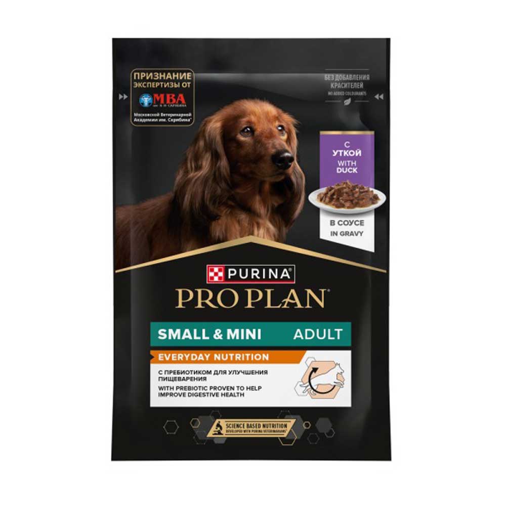Влажный Корм ProPlan (ПроПлан) Для Собак Мелких Пород Утка в Соусе Adult Duck 85г (1*24)