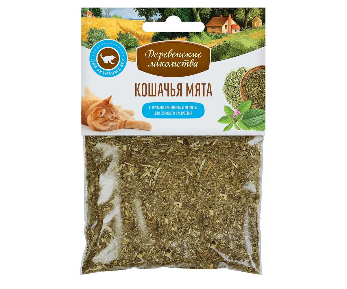 Деревенские Лакомства Кошачья Мята Лимонник/Мелисса 15г 72970049