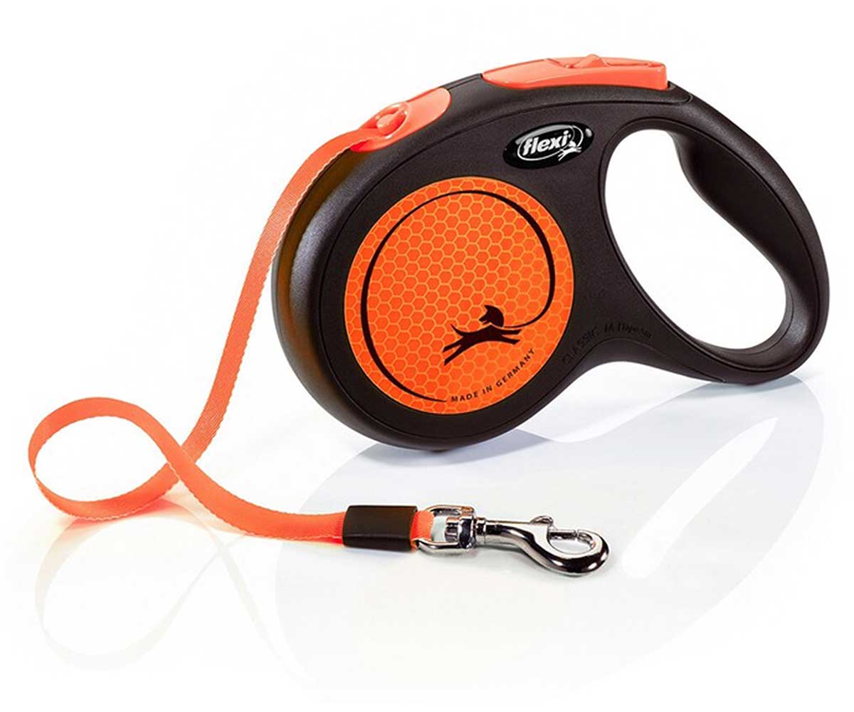 Рулетка Для Собак Крупных и Гигантских Пород Flexi (Флекси) Xtreme L 5м До 65кг Лента Оранжевая