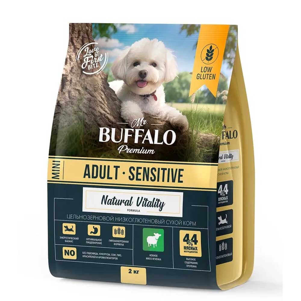 Сухой Корм Mr.Buffalo (Мистер Буффало) Для Собак Мелких Пород Ягненок Adult Mini 2кг B126