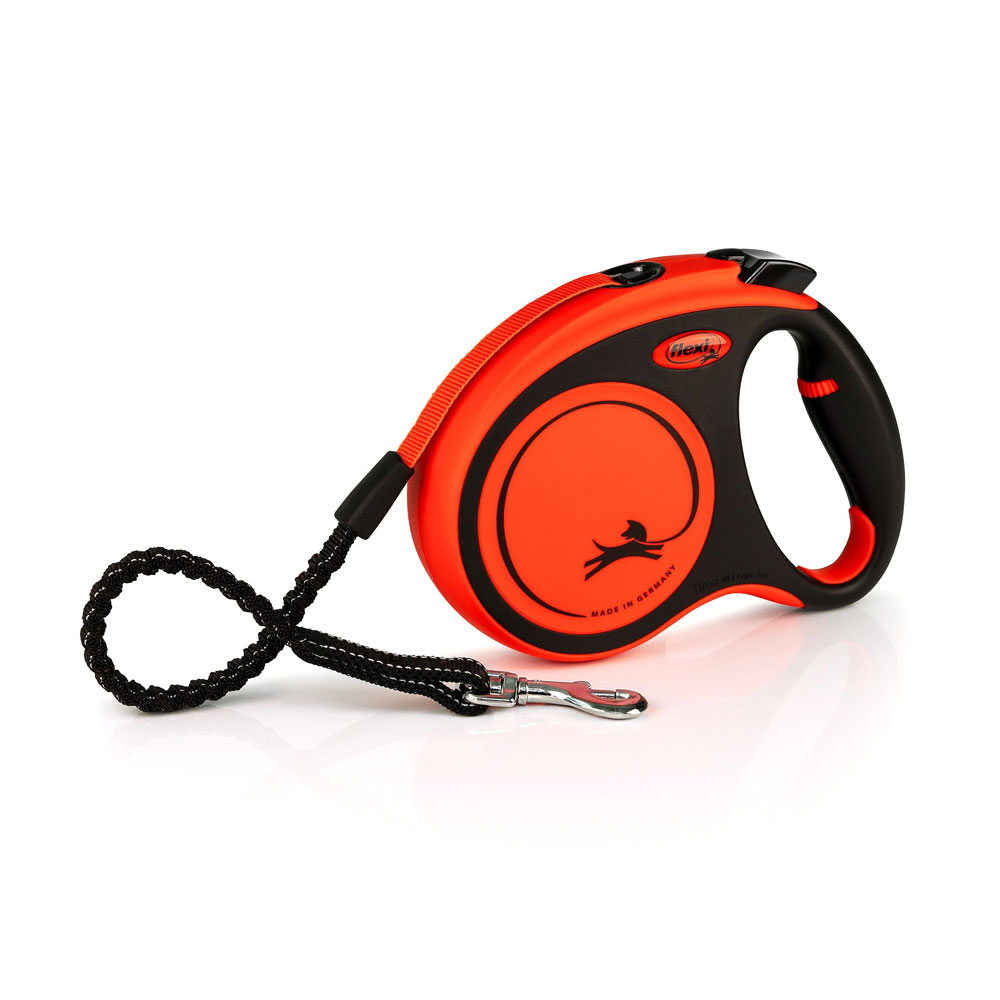 Рулетка Для Собак Крупных Пород Flexi (Флекси) Xtreme M 5м До 35кг Ремень Черный/Оранжевый