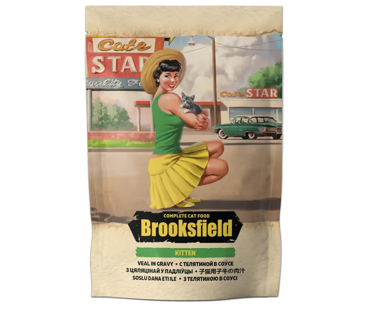 Влажный Корм Brooksfield (Бруксфилд) Для Котят Телятина в Соусе Kitten Veal 85г 5657000 (1*22)