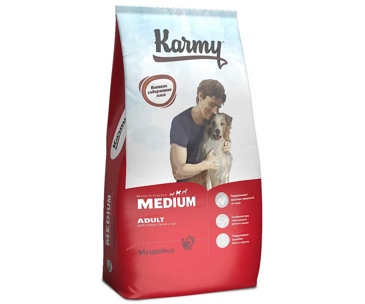 Сухой Корм Karmy (Карми) Для Собак Средних Пород Индейка Medium Adult Turkey 14кг 7869