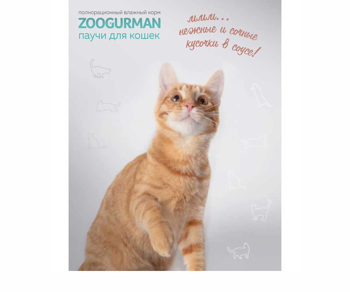 Влажный Корм Zoogurman (Зоогурман) Для Стерилизованных Кошек Говядина и Овощи Кусочки в Соусе 85г 6982