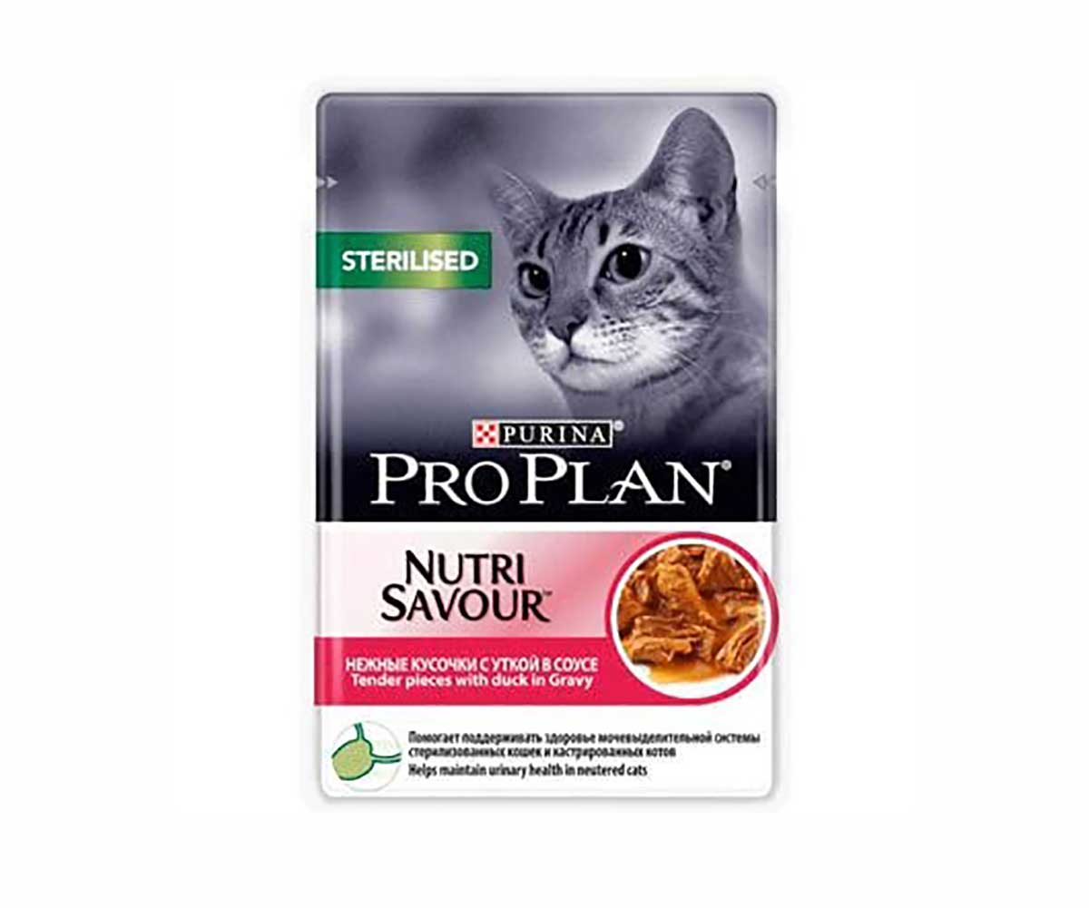 Консервы Pro Plan (Проплан) Для Стерилизованных Кошек Курица и Утка 10*85г