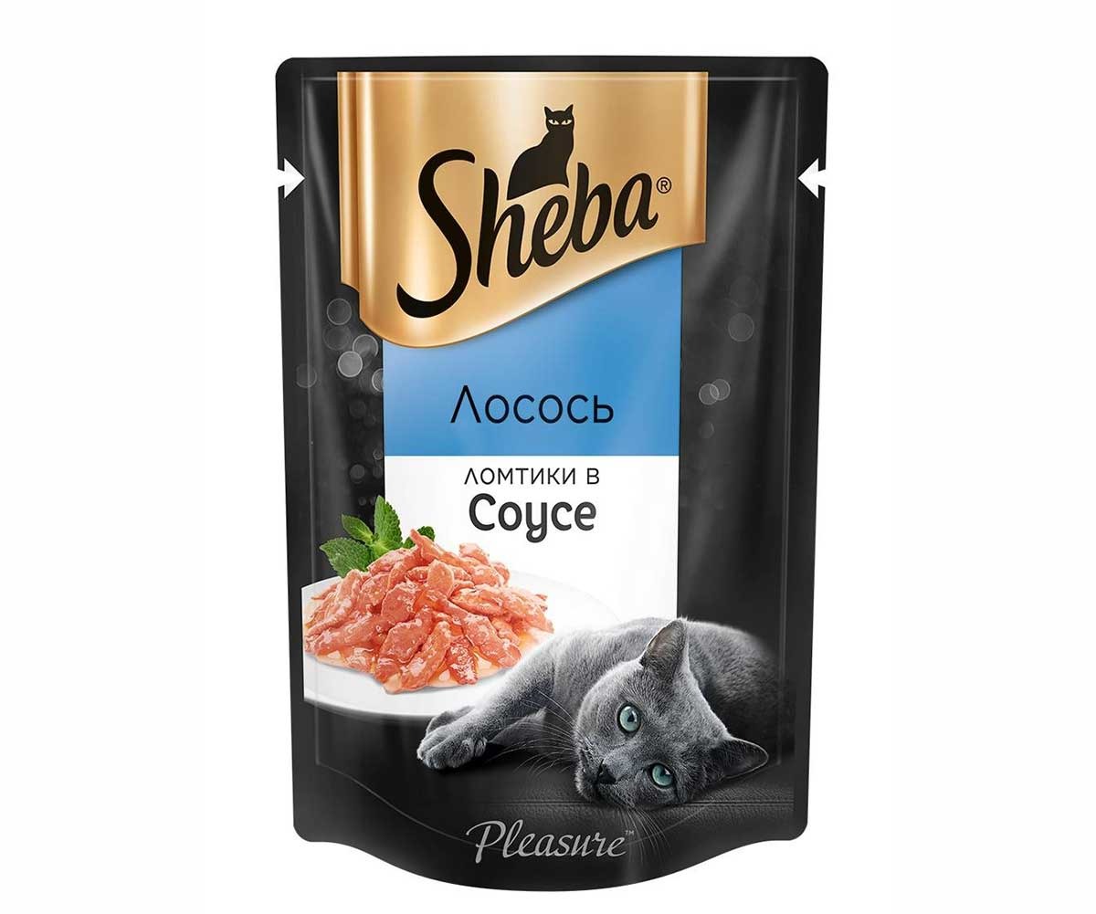 Влажный Корм Sheba (Шеба) Для Кошек Лосось в Соусе Ломтики 75г (1*28)