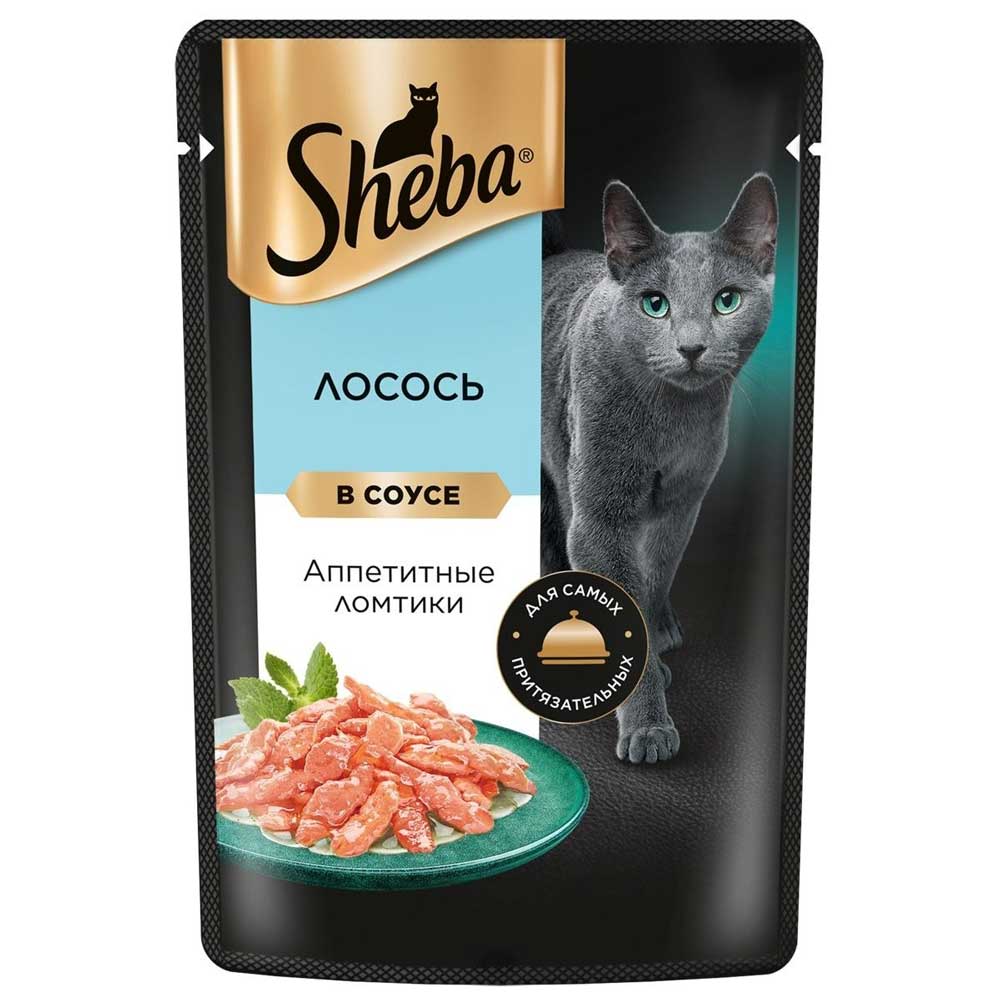Влажный Корм Sheba (Шеба) Для Кошек Лосось в Соусе Ломтики 75г (1*28)