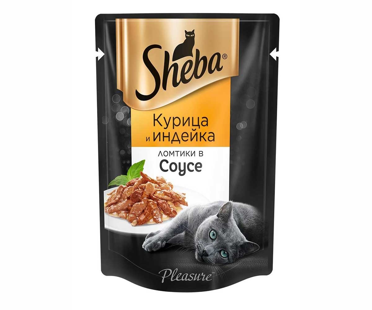 Влажный Корм Sheba (Шеба) Для Кошек Курица и Индейка Ломтики 75г (1*28)