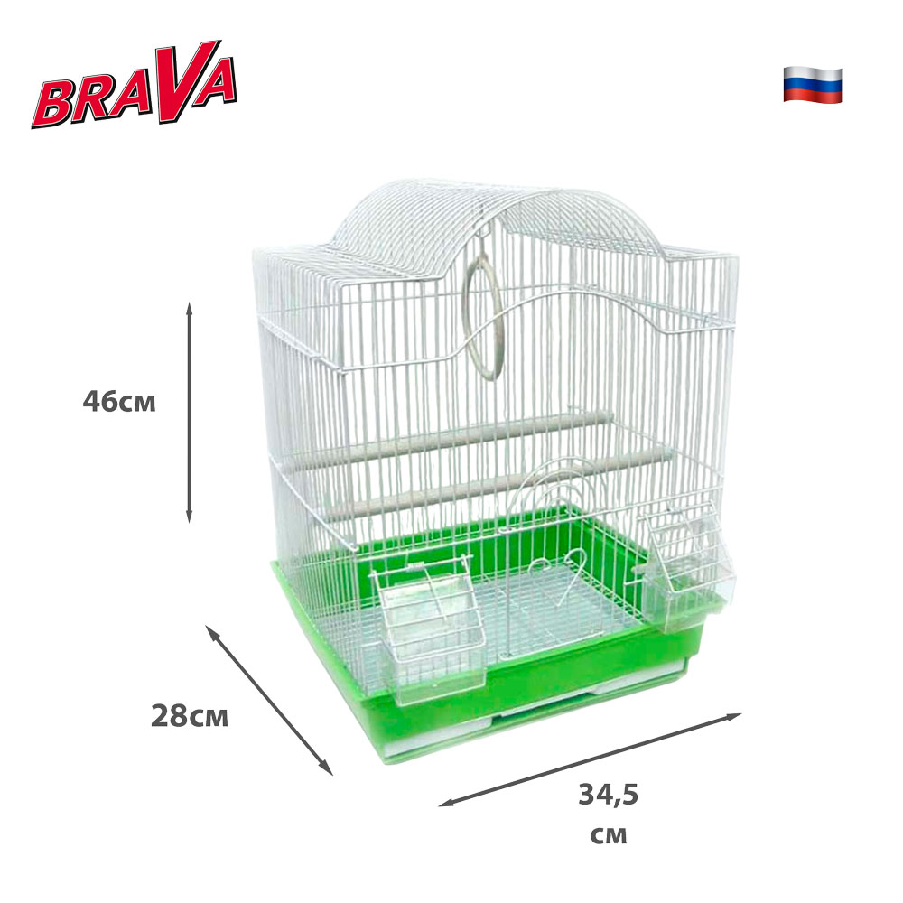 Клетка Brava (Брава) Для Птиц А413 34,5*28*46см Вв-А2-908 /10/