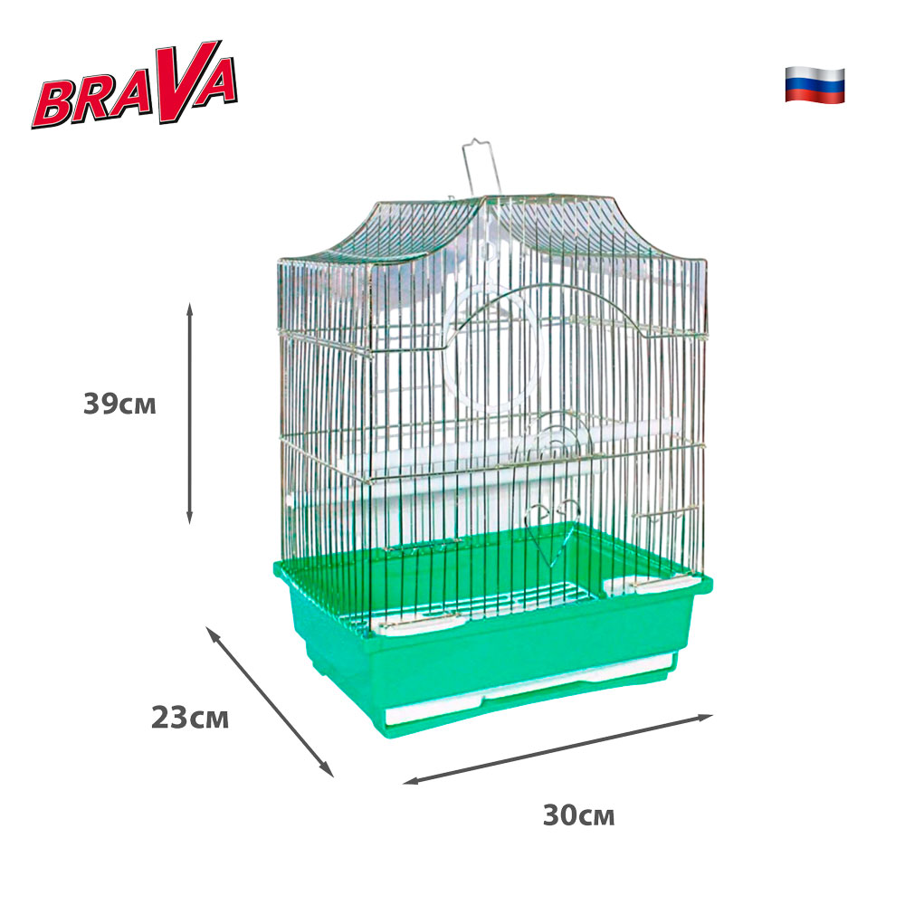 Клетка Brava (Брава) Для Птиц А112-G 30*23*39см Вв-А2-912 /10/