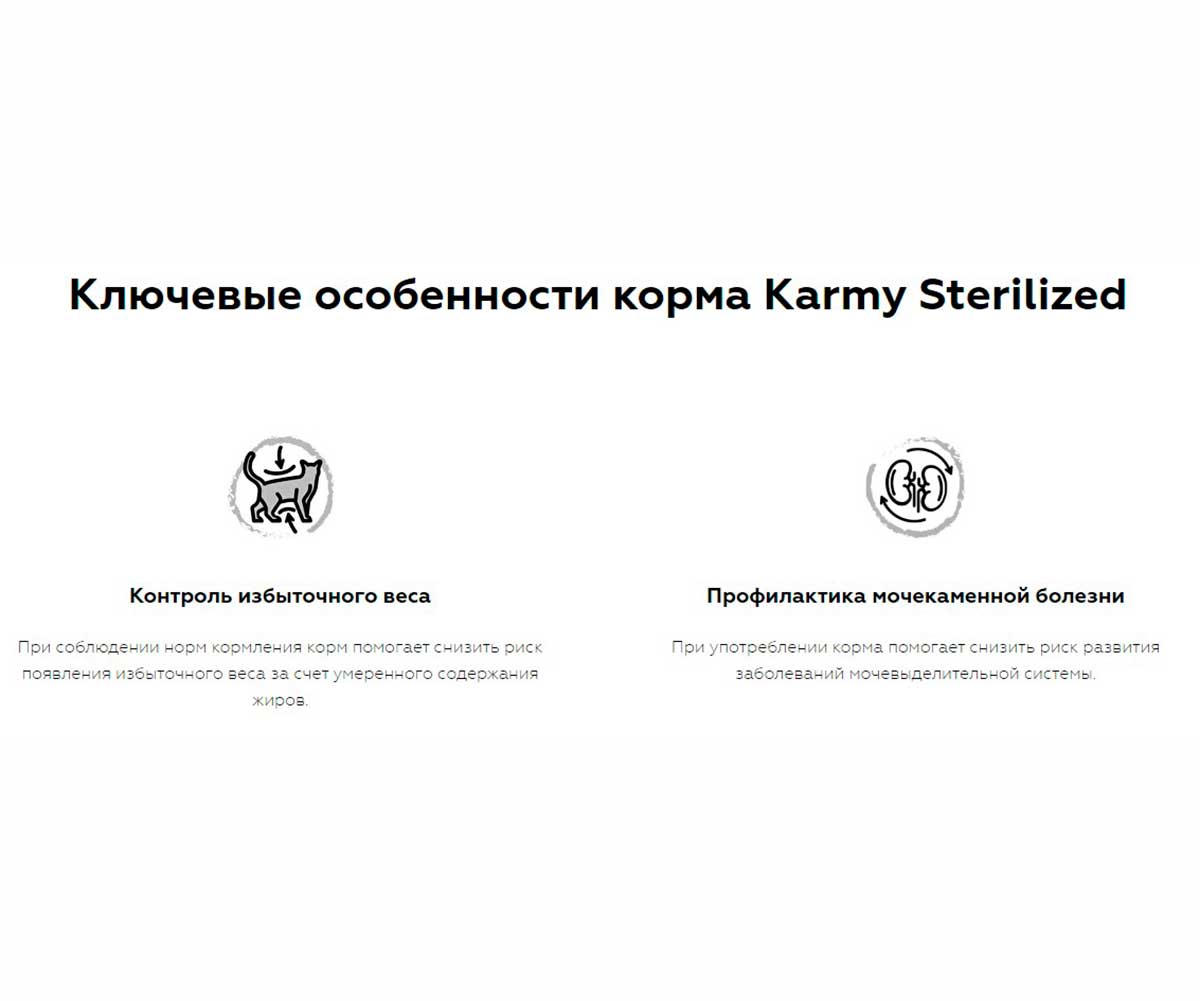 Влажный Корм Karmy (Карми) Для Стерилизованных Кошек Лосось в Соусе 80г (1*24) 7826