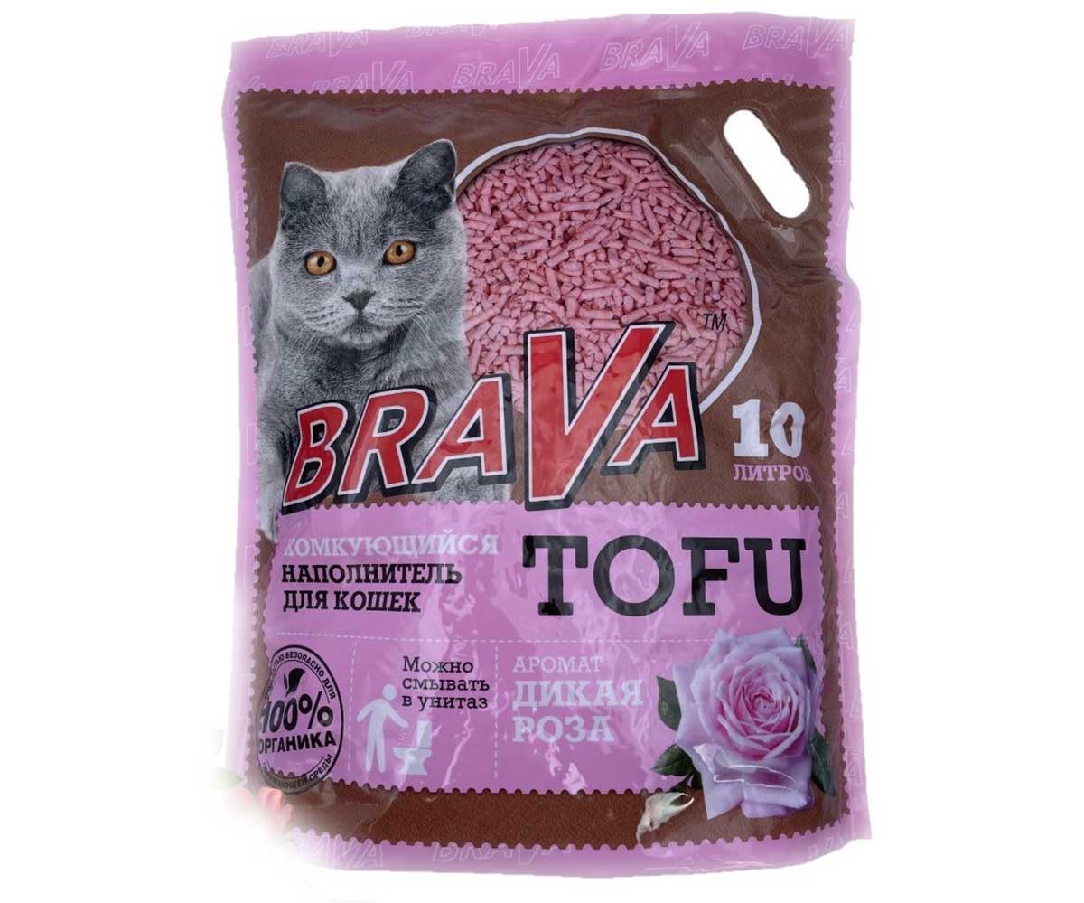 Наполнитель Brava (Брава) Тофу 10л Дикая Роза (1*4)
